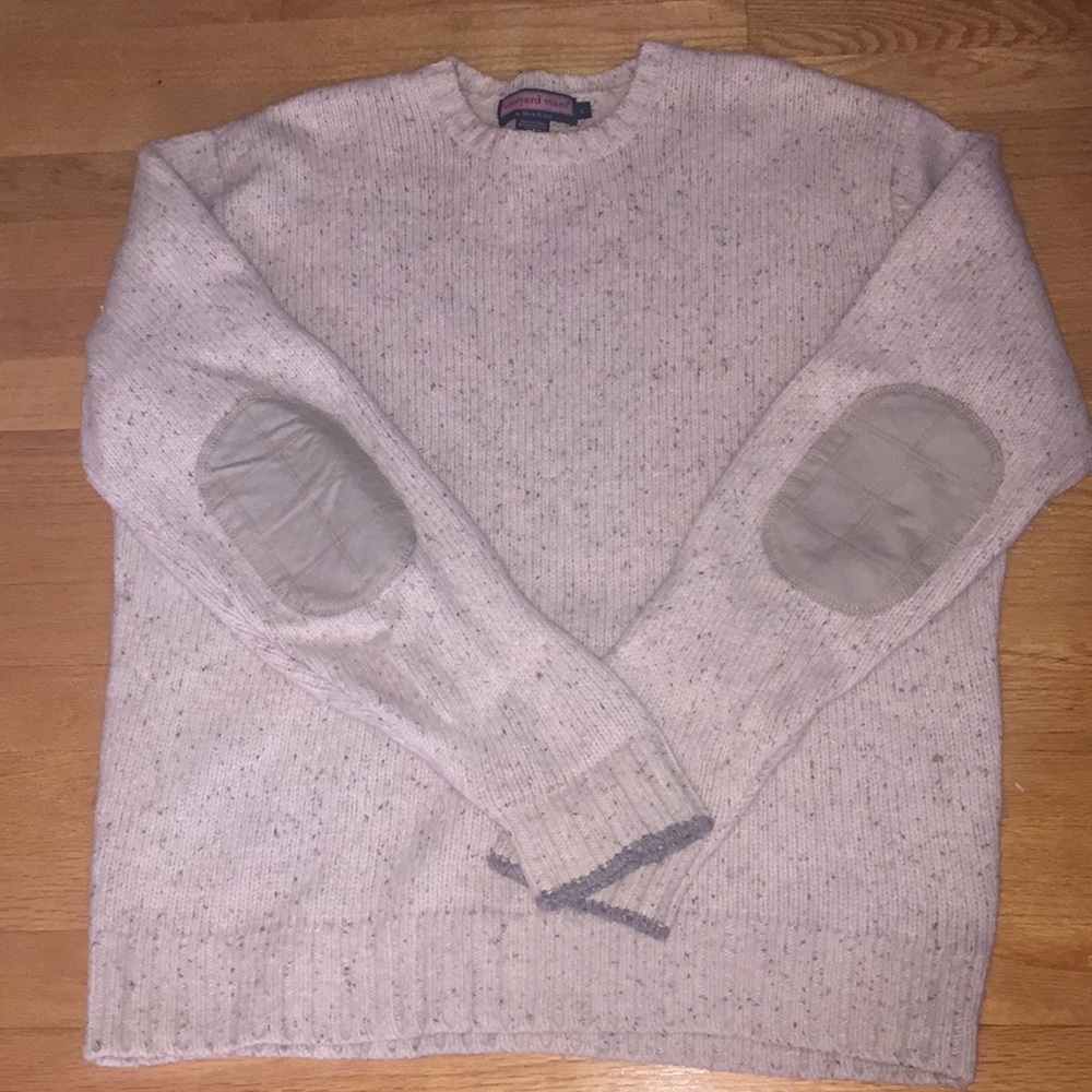 Oatmeal vineyard vines pullover wool sweater